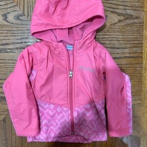 Columbia Fuchsia Chevron Hooded Jacket
